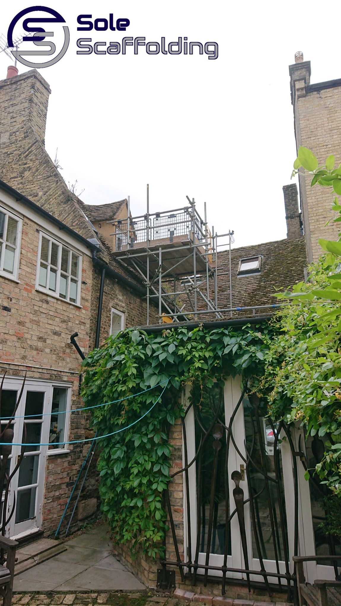 sole scaffolding - scaffold for render to dormer window in Ely