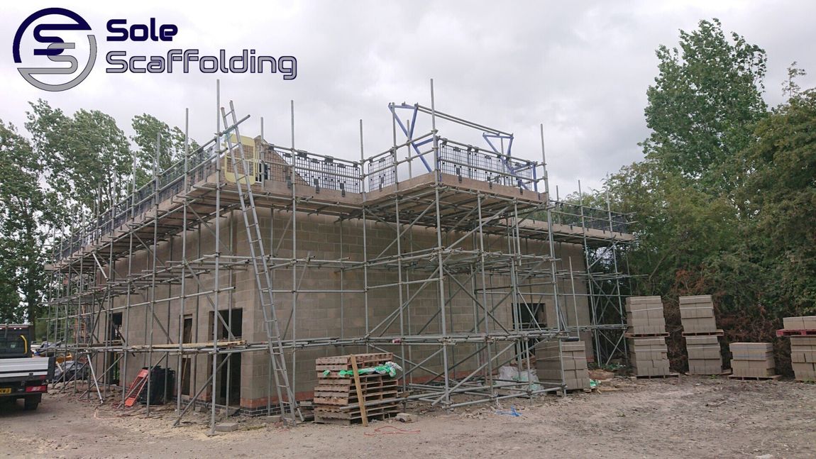 sole scaffolding - Scaffold for new build extension in Soham