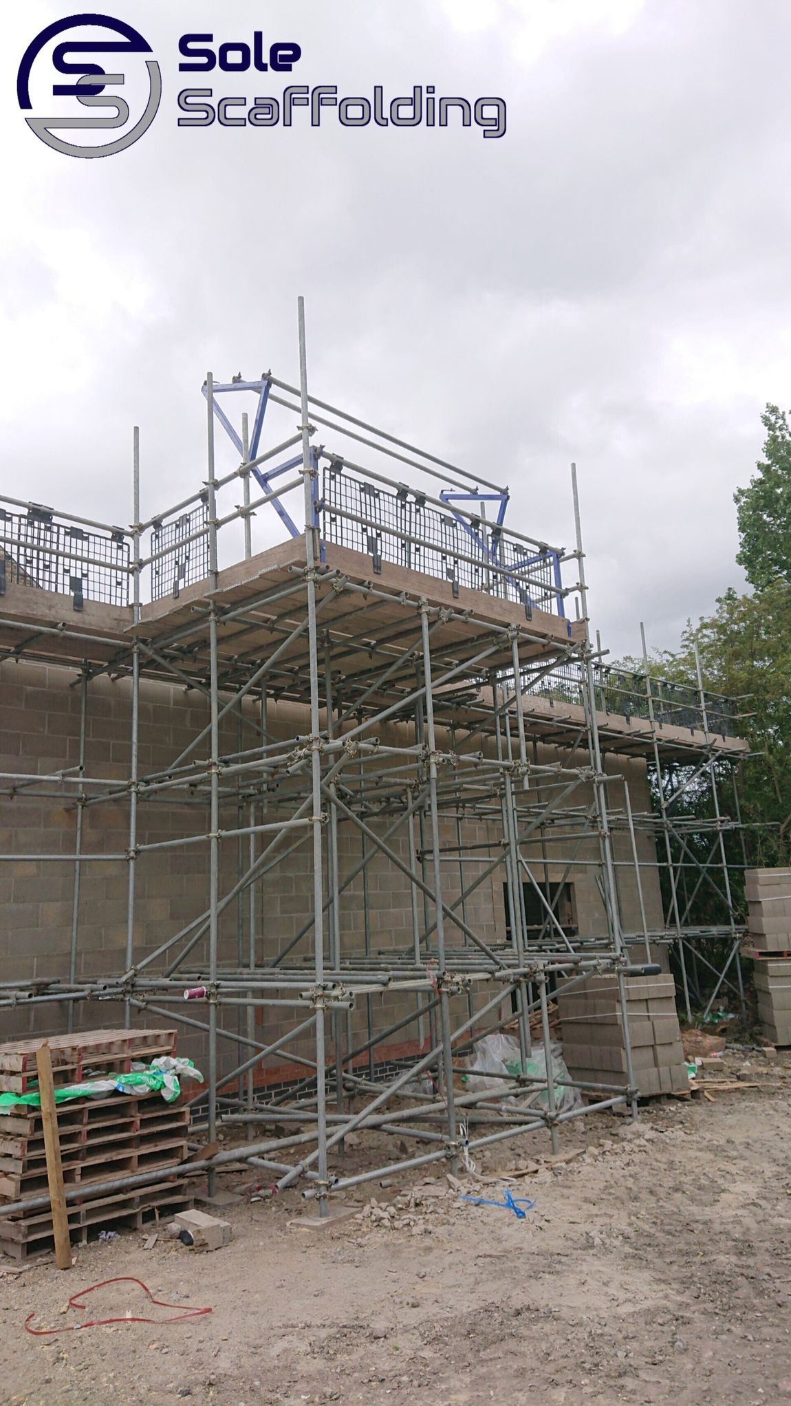 sole scaffolding - Scaffold for new build extension in Soham