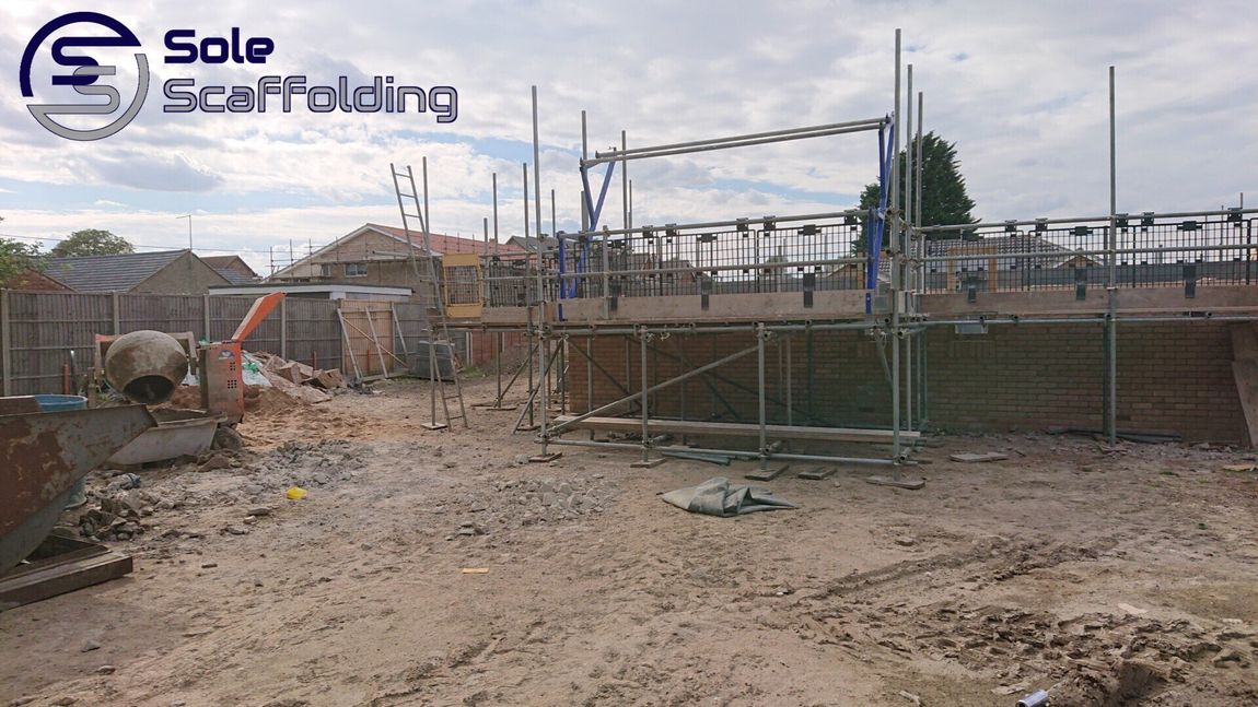 sole scaffolding - New build property in Soham