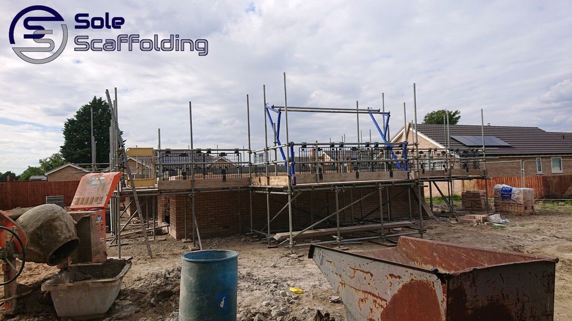 sole scaffolding - New build property in Soham