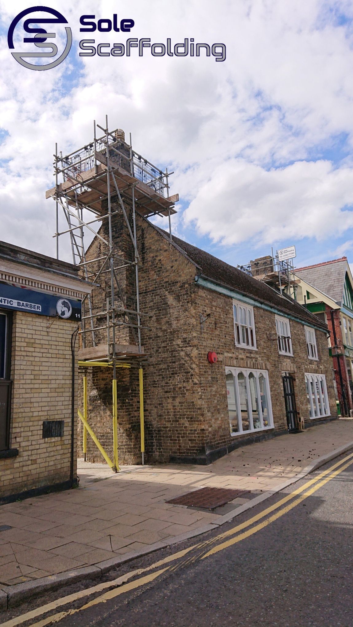 sole scaffolding - Chimney scaffolds for repair works in Littleport