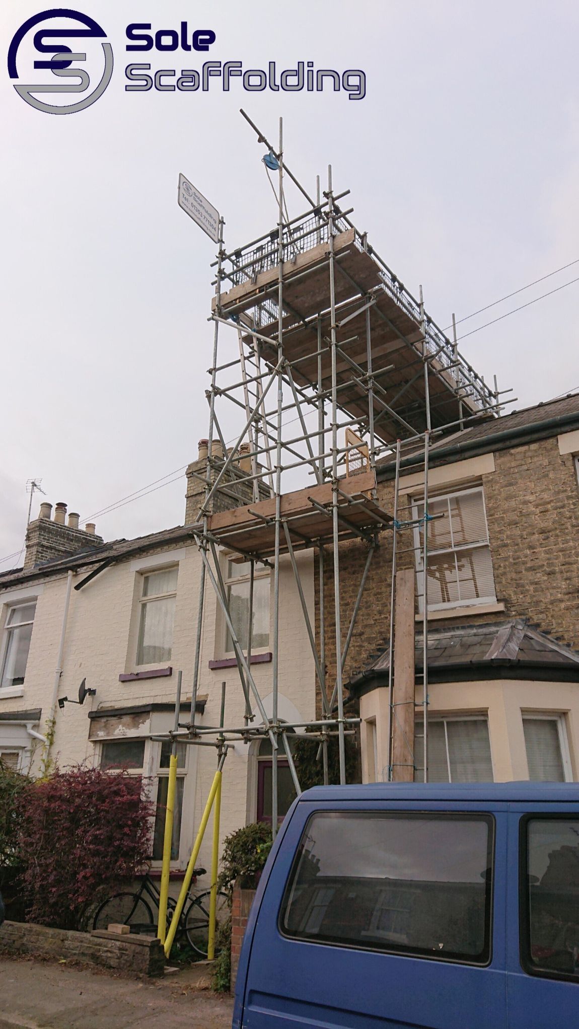 sole scaffolding - chimney scaffold for chimney repair in Cambridge