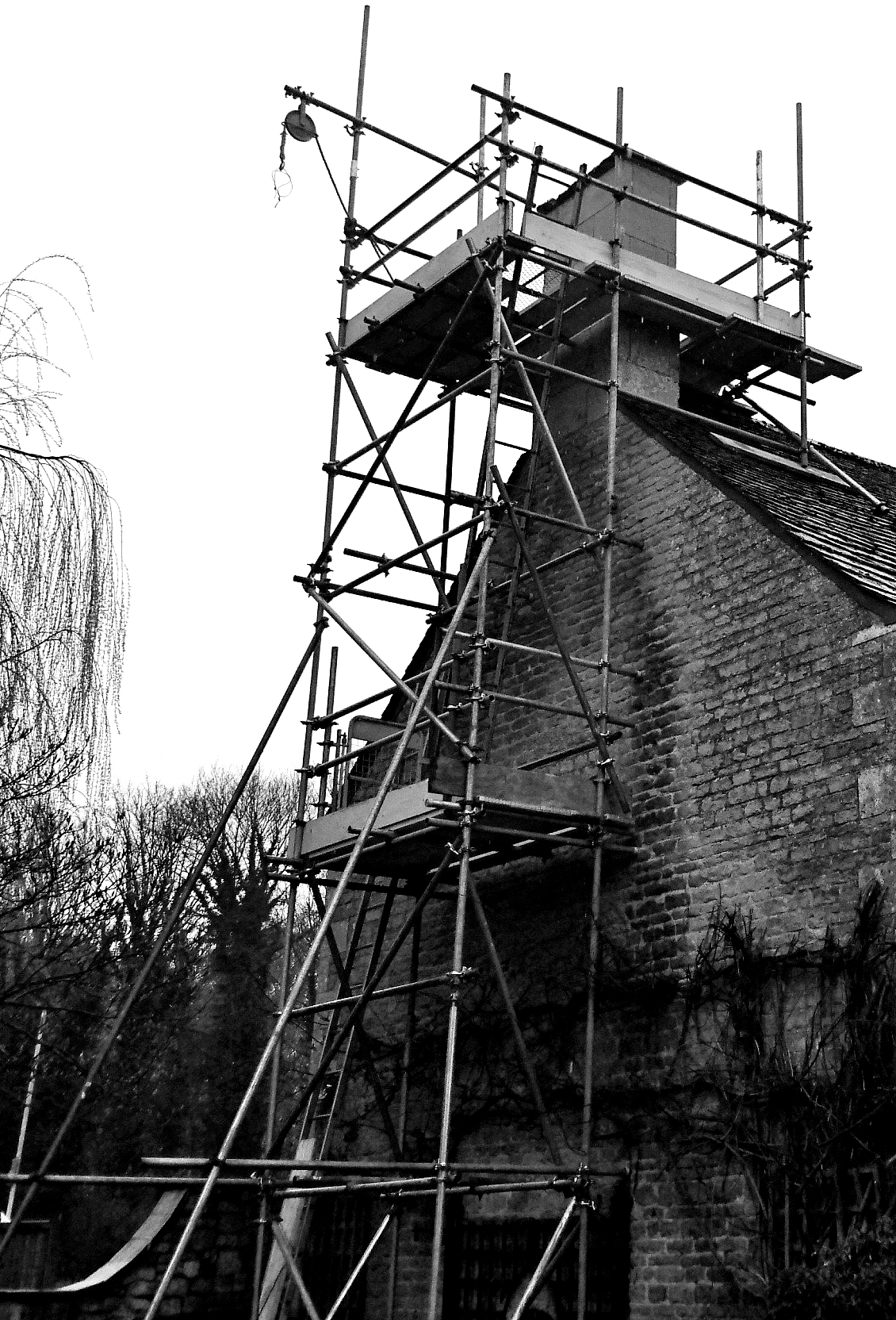 sole scaffolding - chimney scaffold