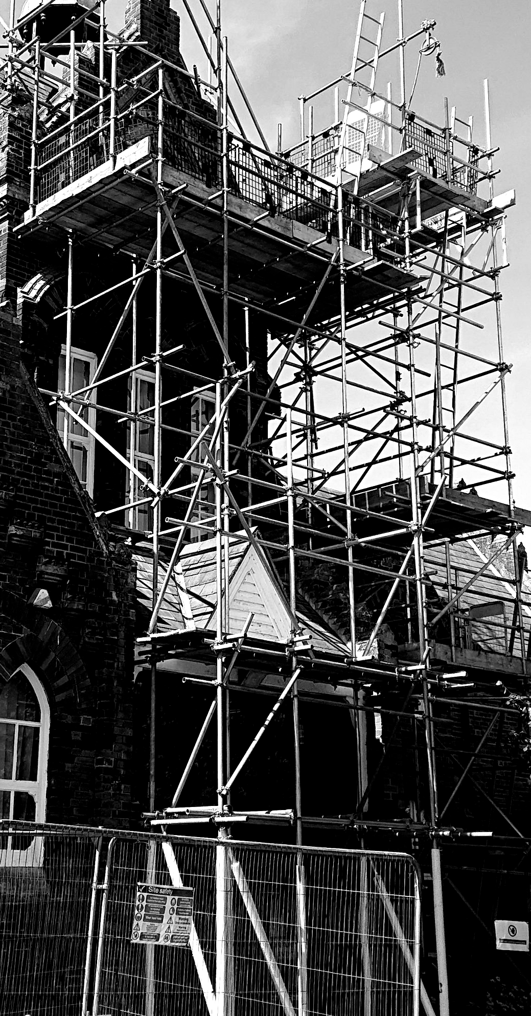 sole scaffolding - clock tower scaffold