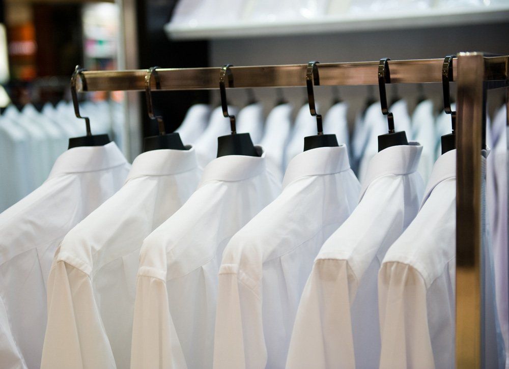 Cloth Hangers with Shirts — Adamstown, NSW — Mattara Dry Cleaners