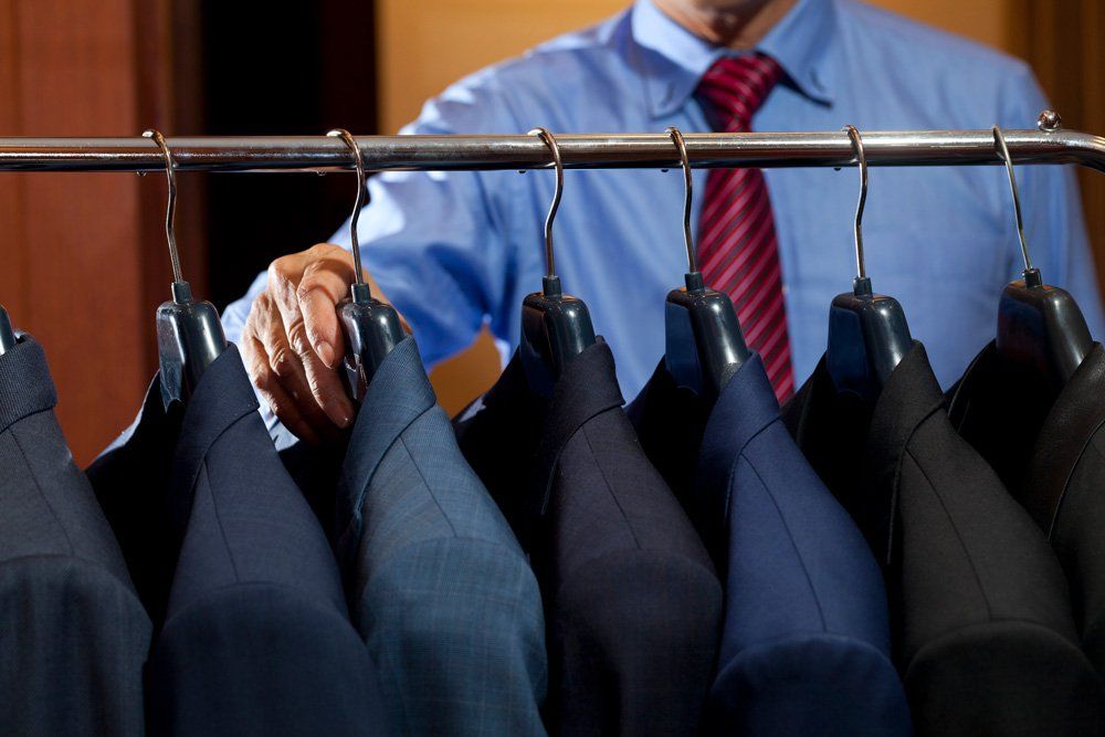 Suits on Rack — Adamstown, NSW — Mattara Dry Cleaners