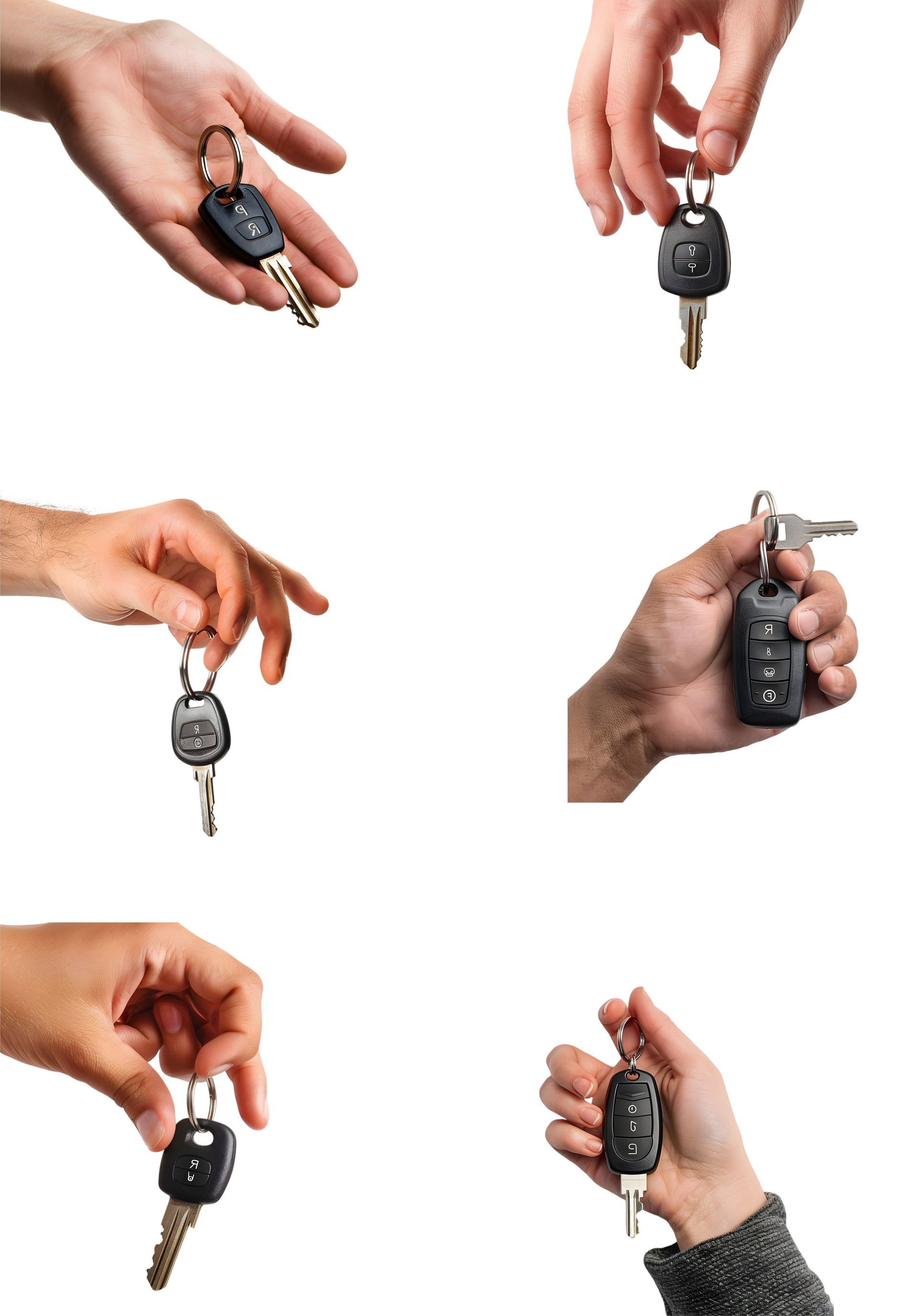 People holding a car keys in their hands