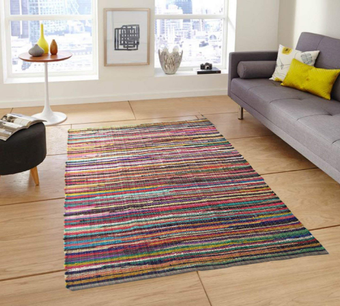 multi colored bedroom rug