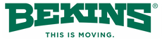 Bekins logo in green, arched text: 