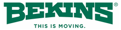 Bekins logo in green, arched text: 
