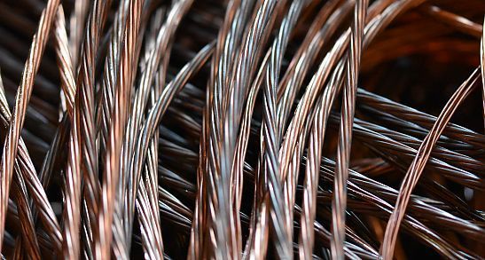 A Close Up of a Bunch of Copper Wires on a Table — Newport Recycling in Woree, QLD