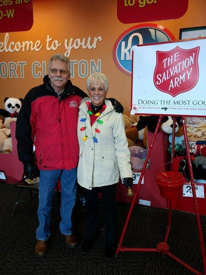 The Wahlers helping with the Salvation Army