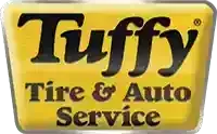Logo for Tuffy Tire & Auto Service, black and yellow colors.