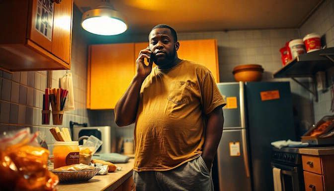 overweight man calling to get help with his weight loss journey