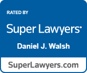 a blue sign that says `` super lawyers daniel j. walsh '' | Green Bay, WI | One Law Group S.C.