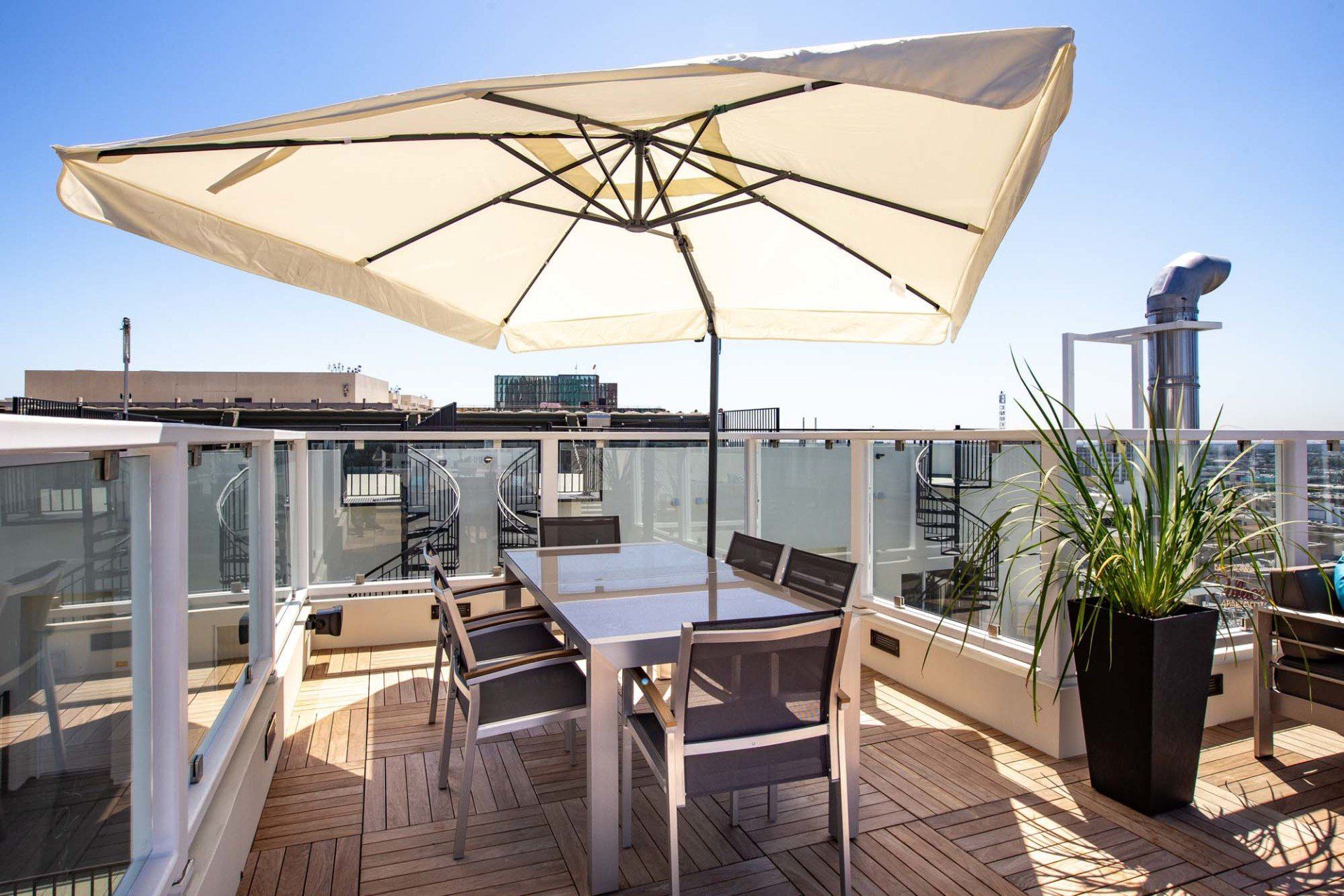 Property Rooftop Lounge Area | 939 Broadway Loft