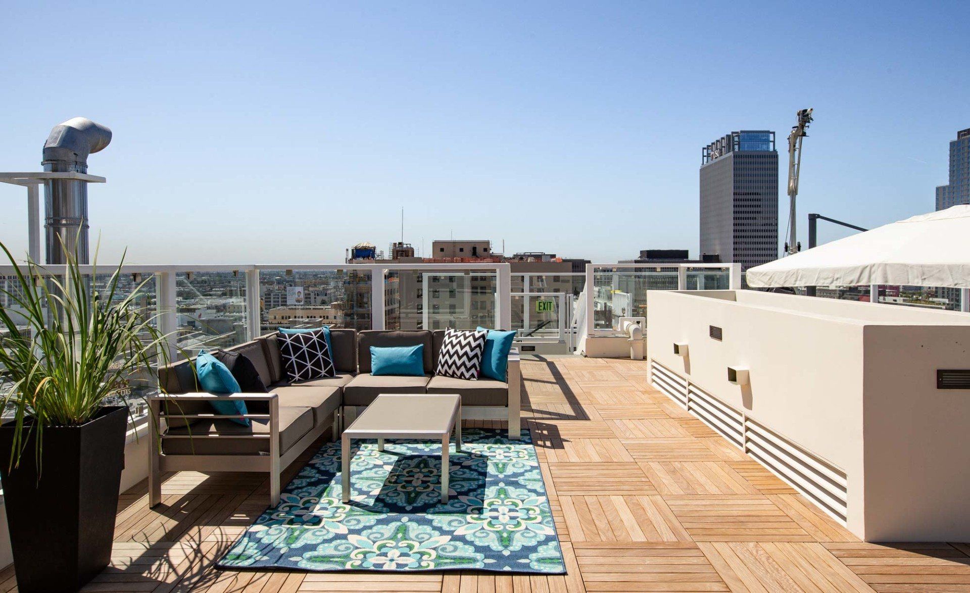 Property Rooftop Lounge Area | 939 Broadway Loft
