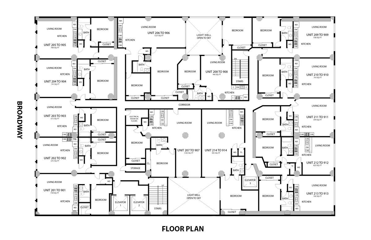 2nd to 9th Floor Plan
