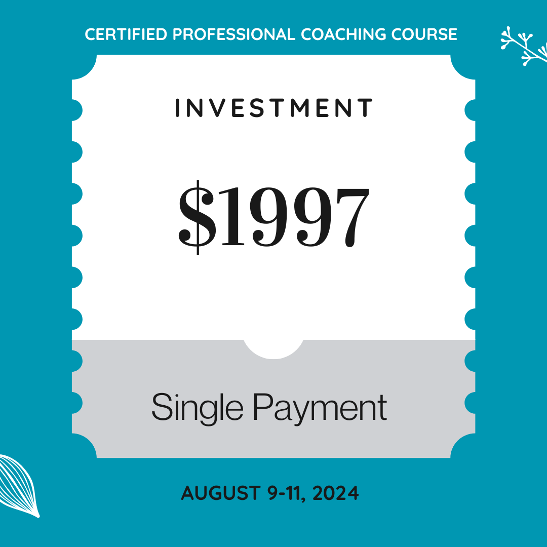 A certified professional coaching course is being offered for $ 1997