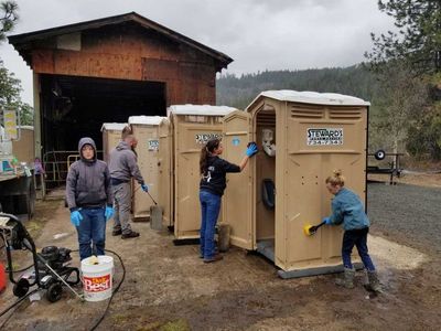 Cleaning Portable Toilets — Medford, OR — Steward's Porta Potties