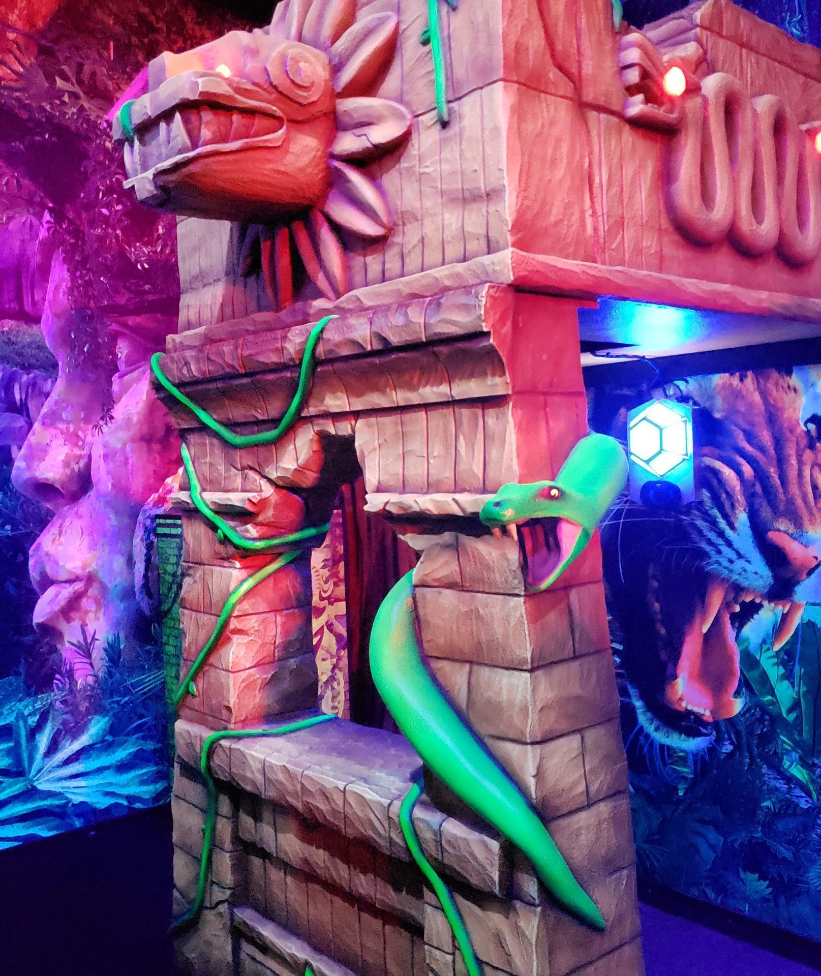 custom built base themed for laser tag arenas