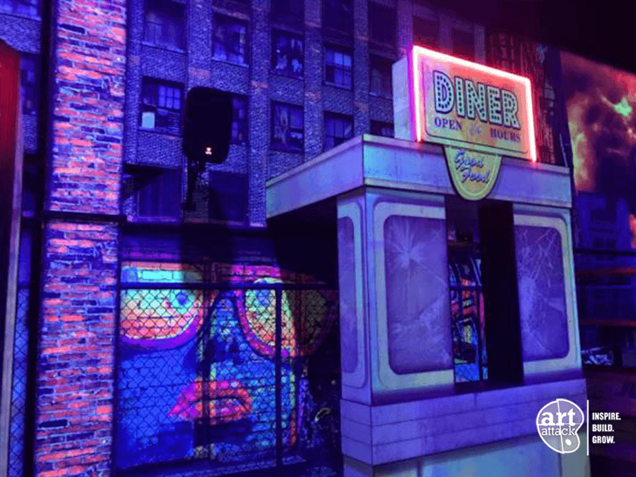 HD Graphix Laser tag arena art attack