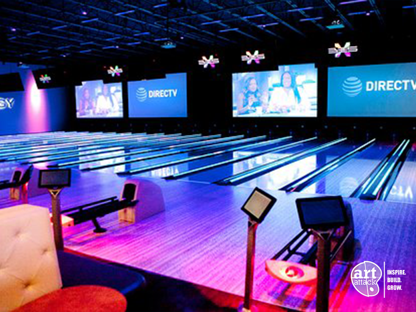 LED Black Light Bowling Alley