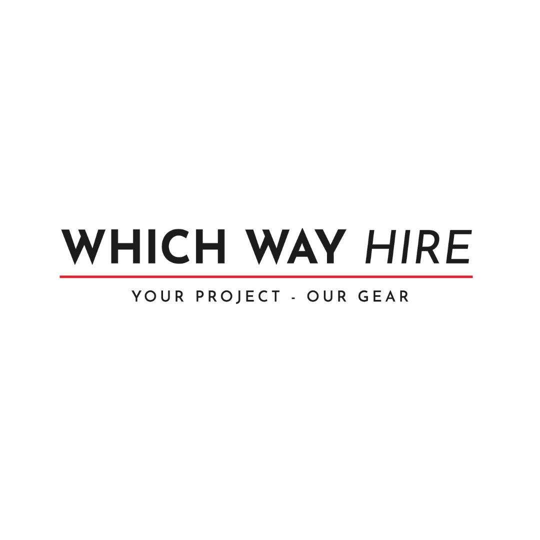 A logo for which way hire your project our gear.