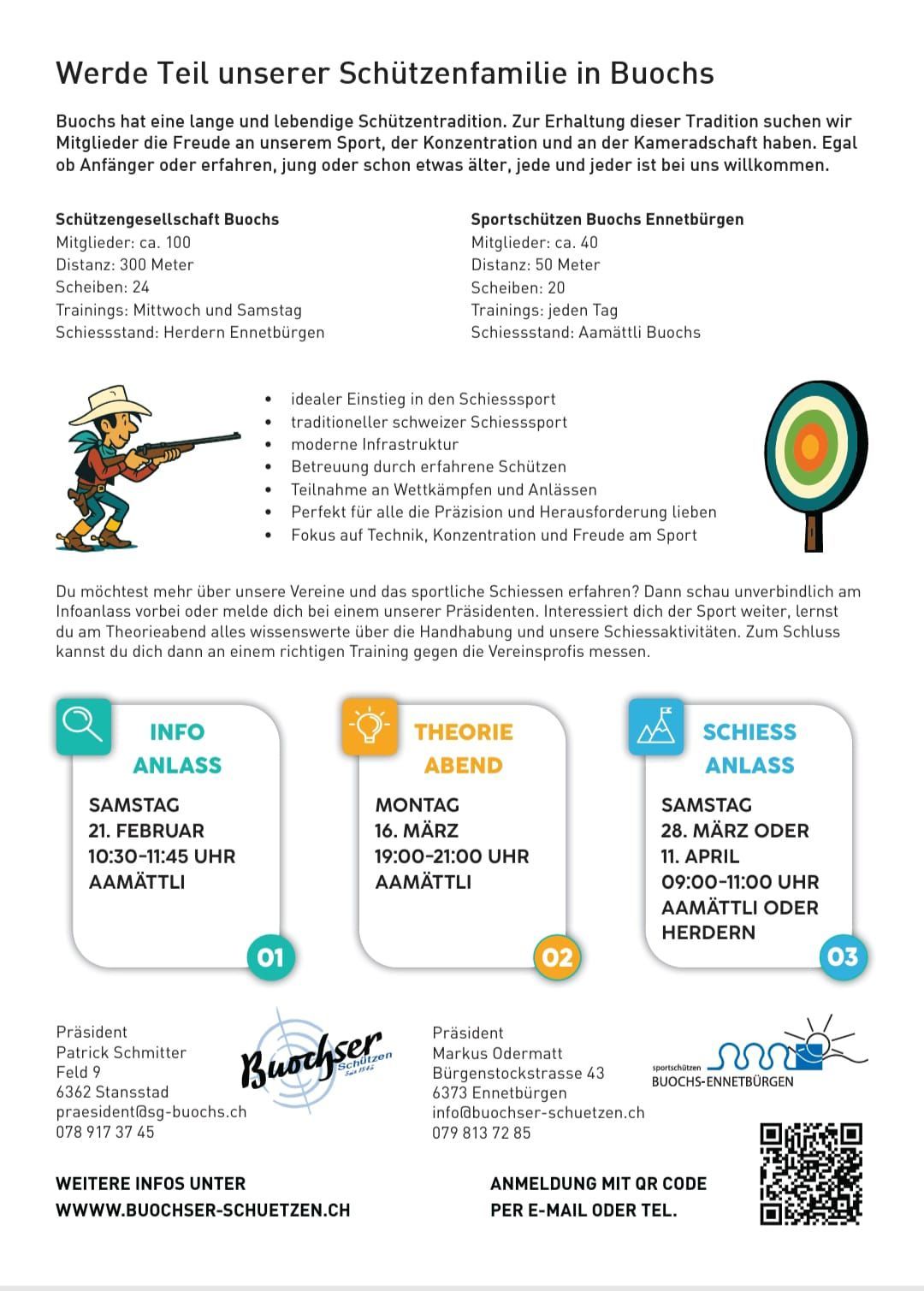 Flyer Infoanlass Schützen Buochs / Ennetbürgen