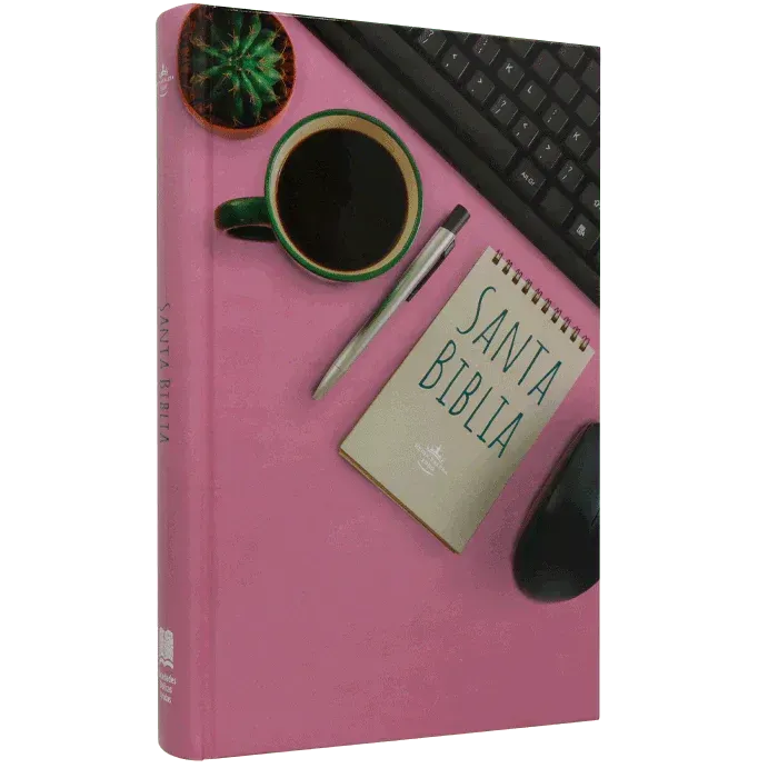 Biblia Reina Valera 1960 Misionera Tapa Dura Rosa palabras de Jesús en rojo