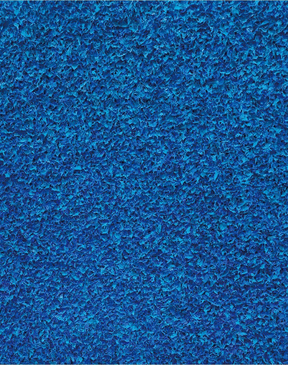 A close up of a blue carpet texture.