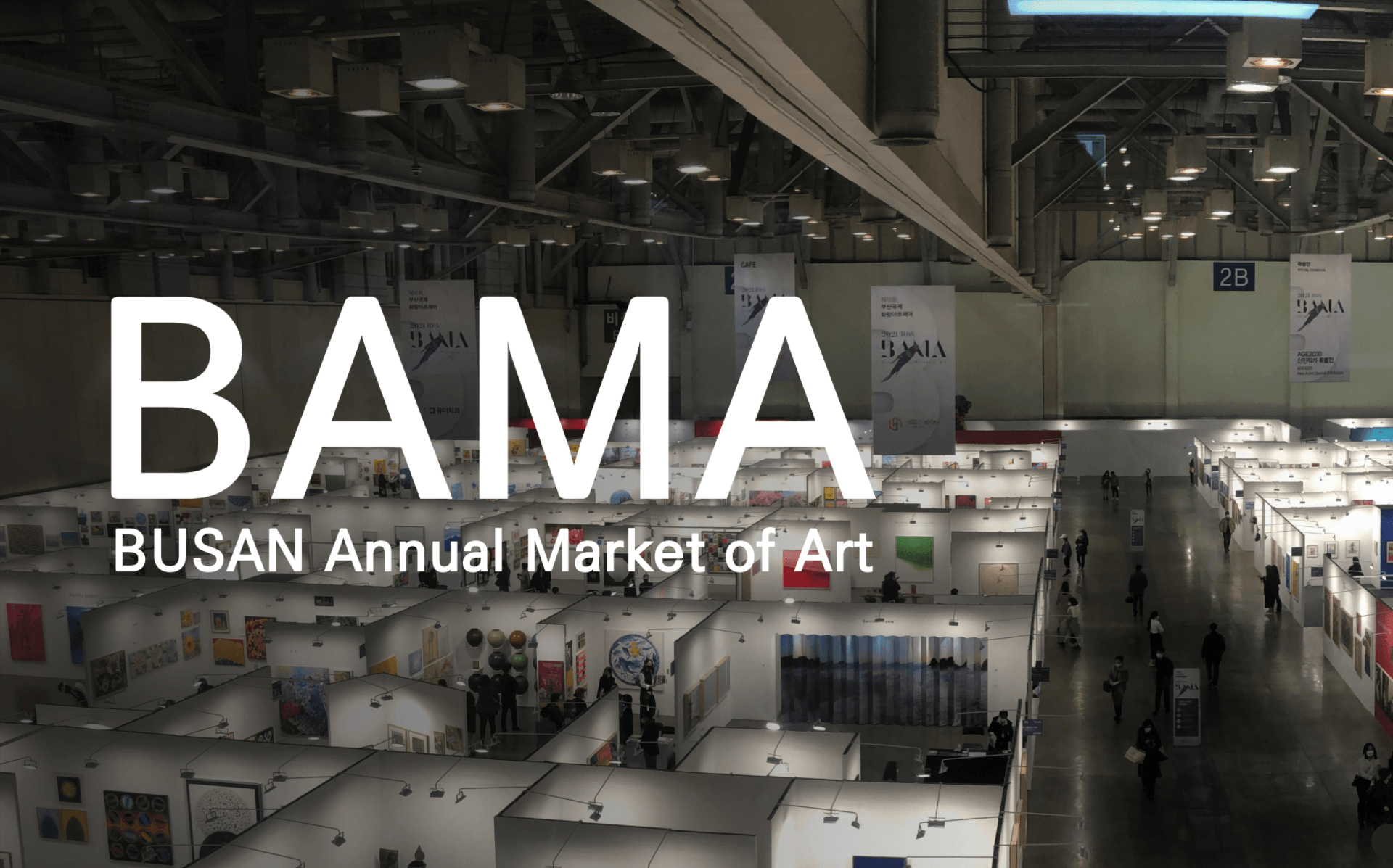 A poster for the bama busan annual market of art