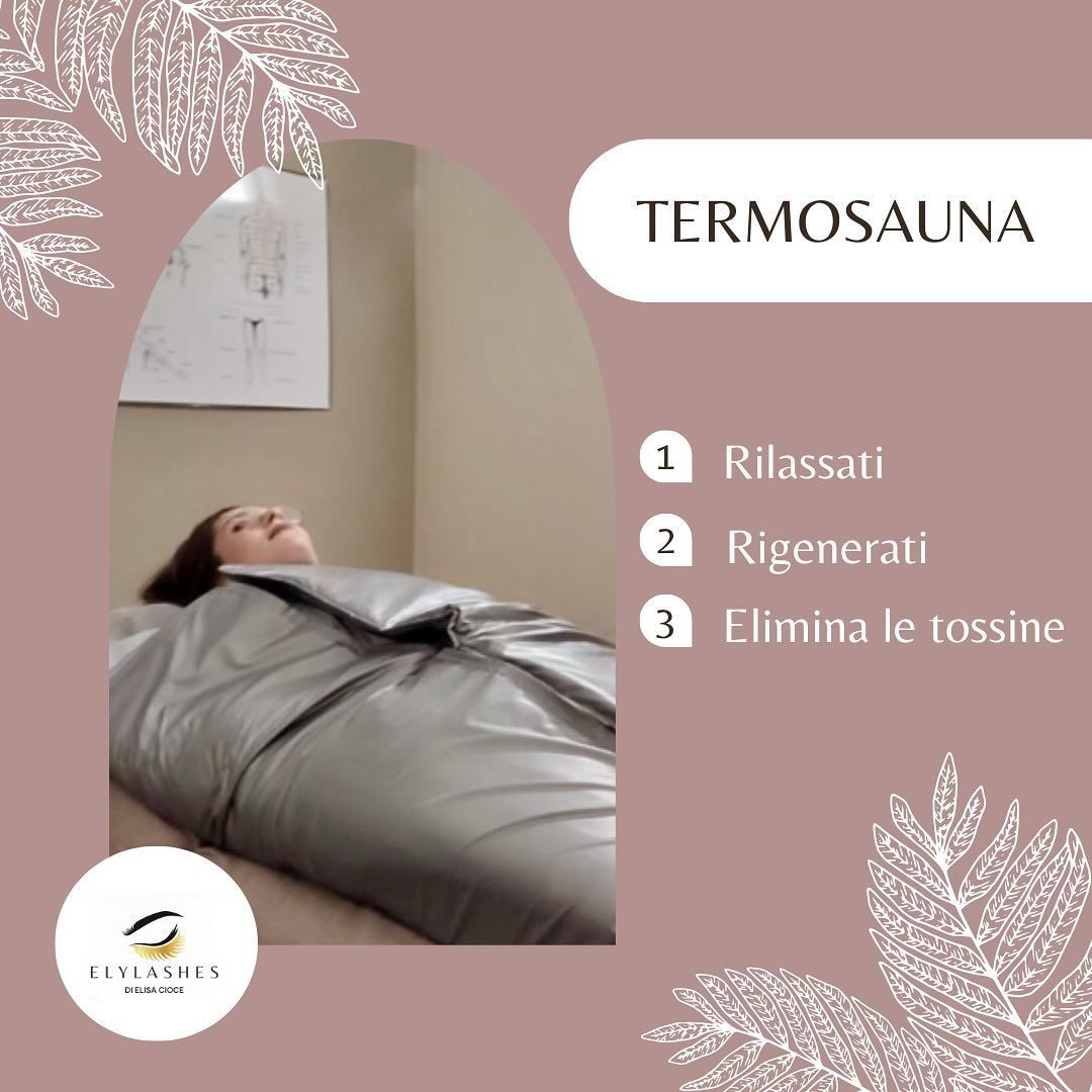 Pubblicità di un trattamento spa con una donna sdraiata mentre indossa una maschera per il viso, con la scritta