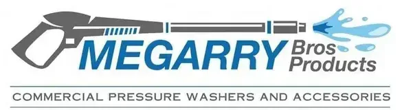 The logo for megarry bros commercial pressure washers and accessories