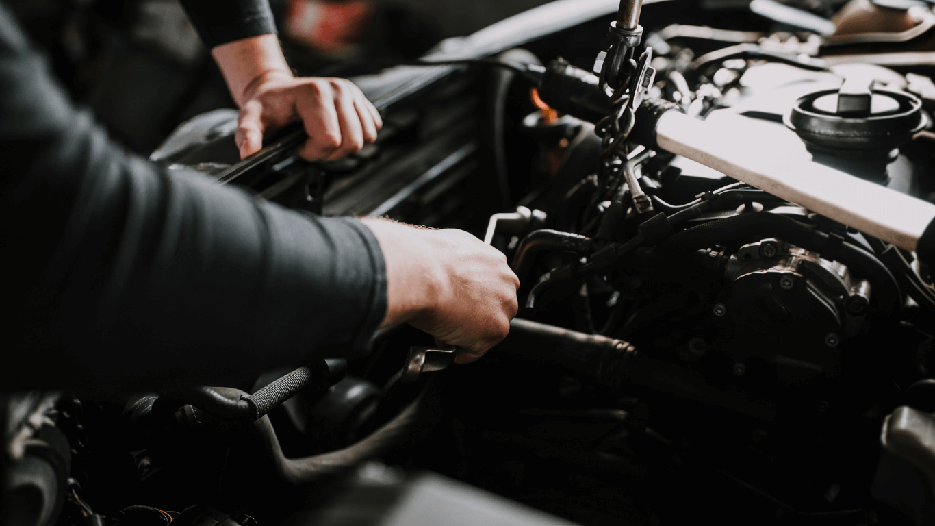 a mechanic doing an on-site repair