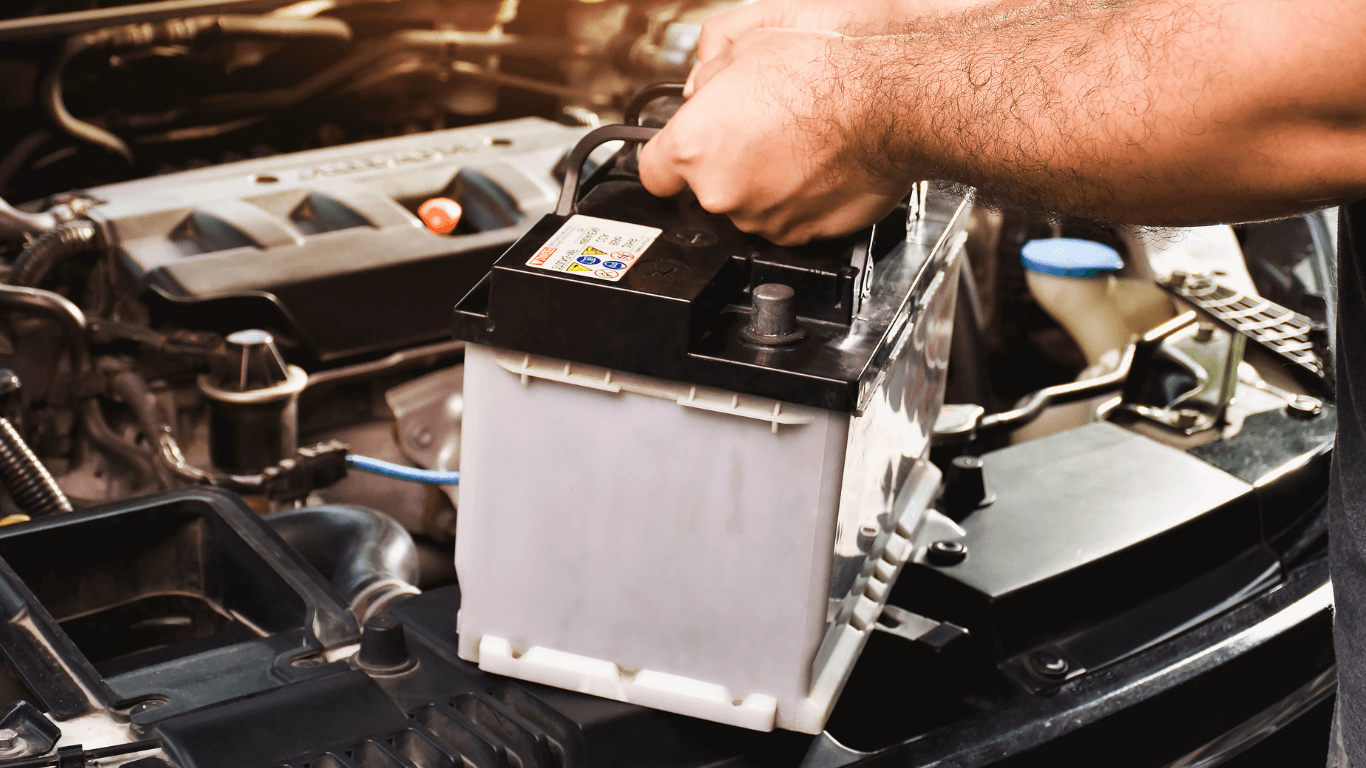 mobile mechanic doing a battery replacement in Murfreesboro