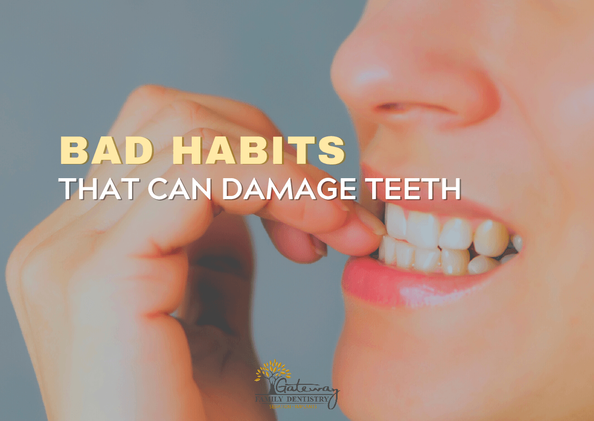 Woman Biting Nails Tooth Damage Woman Biting Nails Tooth Damage