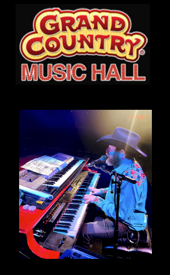A man in a cowboy hat is playing a keyboard at the grand country music hall