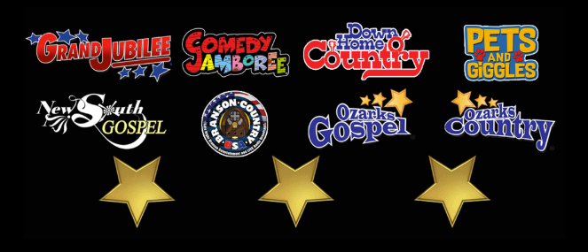 A bunch of logos on a black background including pets and giggles