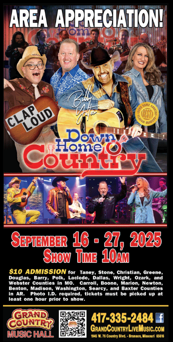 Grand country grand happenings weekly operating schedule and show schedules