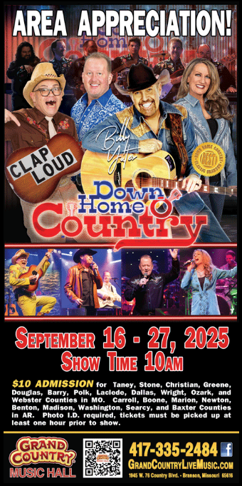 Grand country grand happenings weekly operating schedule and show schedules