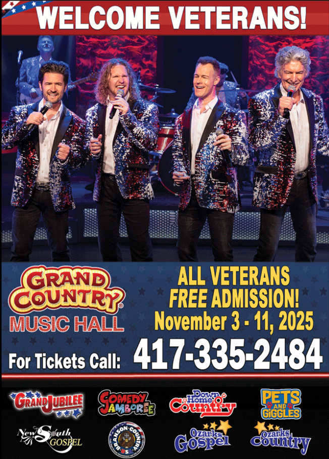 Grand country grand happenings weekly operating schedule and show schedules