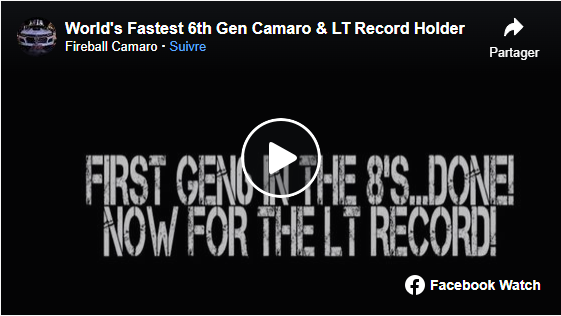 6th Gen FIREBALL Camaro goes 8’s with GForce