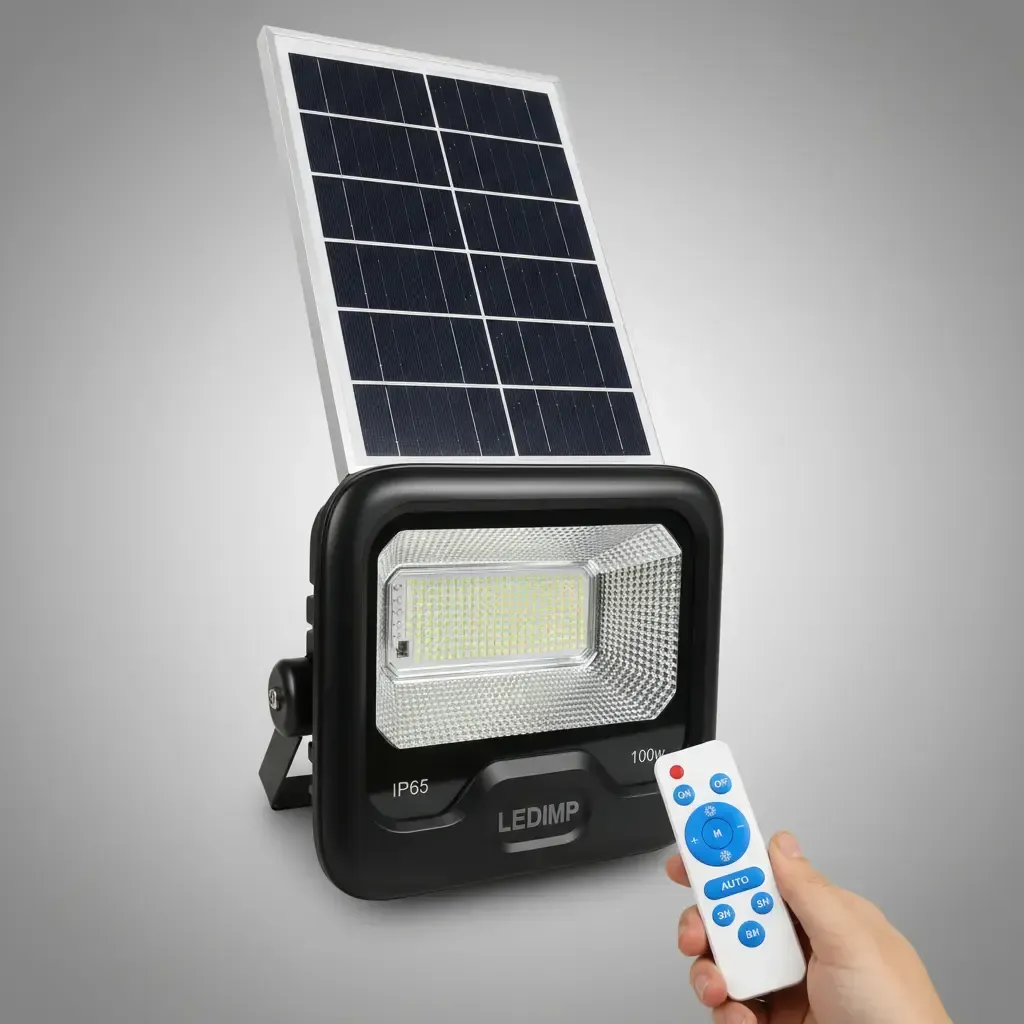 Reflector royector Carga Solar 100! Parques-Camping- Luz Emergencia.