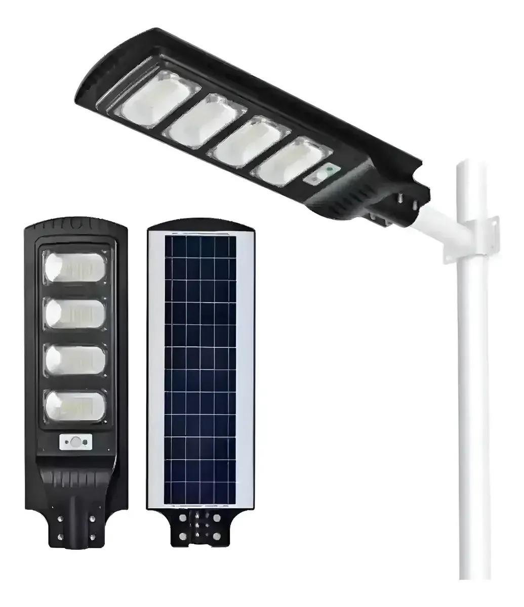 Luminaria Solar Sensor de Movimiento Soporte Incluido 120w