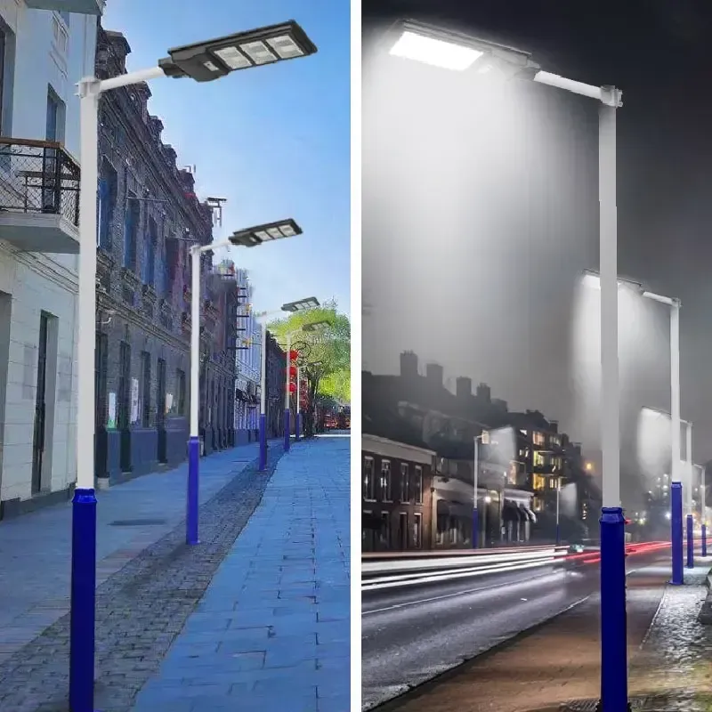 Luminaria Solar Sensor de Movimiento Soporte Incluido 120w