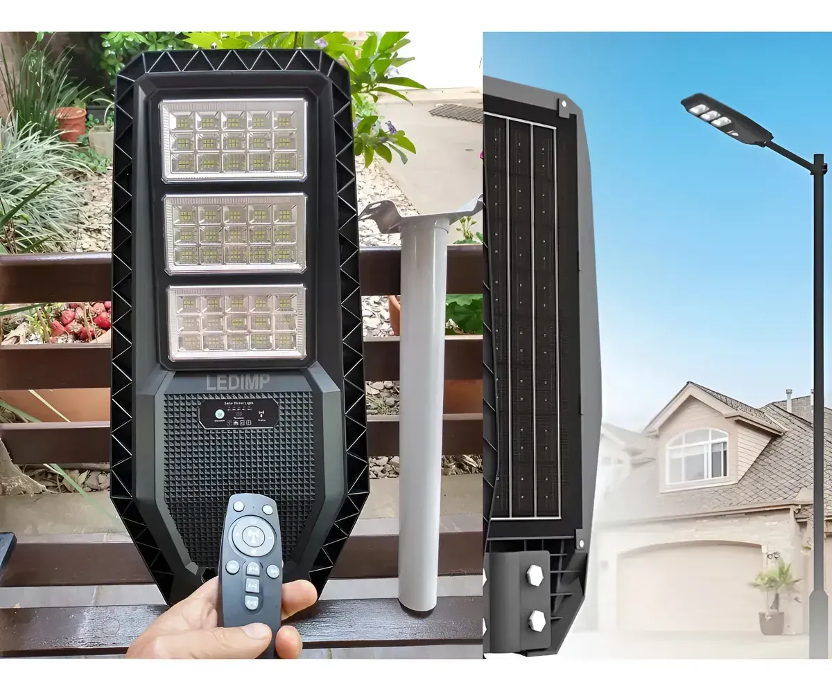 Luminaria Solar 150w Con sensor de movimiento o Iluminación Fija. Control Remoto