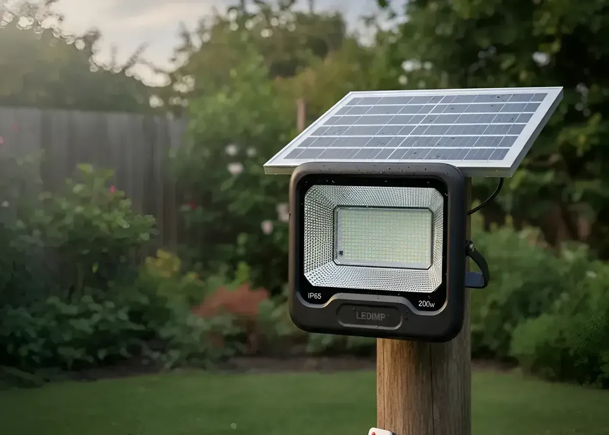 Reflector Carga Solar 200w  Interior o Exterior, Control Remoto maneja  Intensidad y brillo!