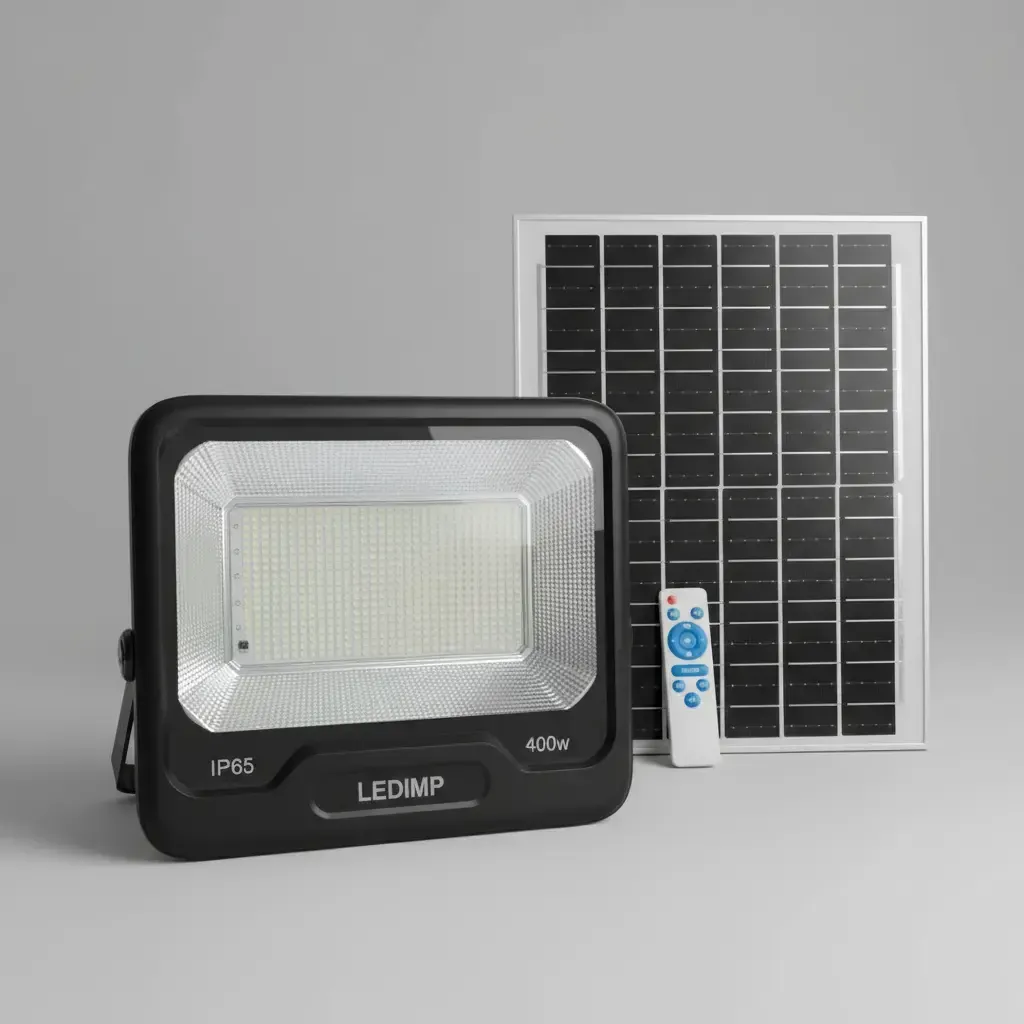 Reflector SOLAR 400w Control Remoto Hogar-Campo-Industria